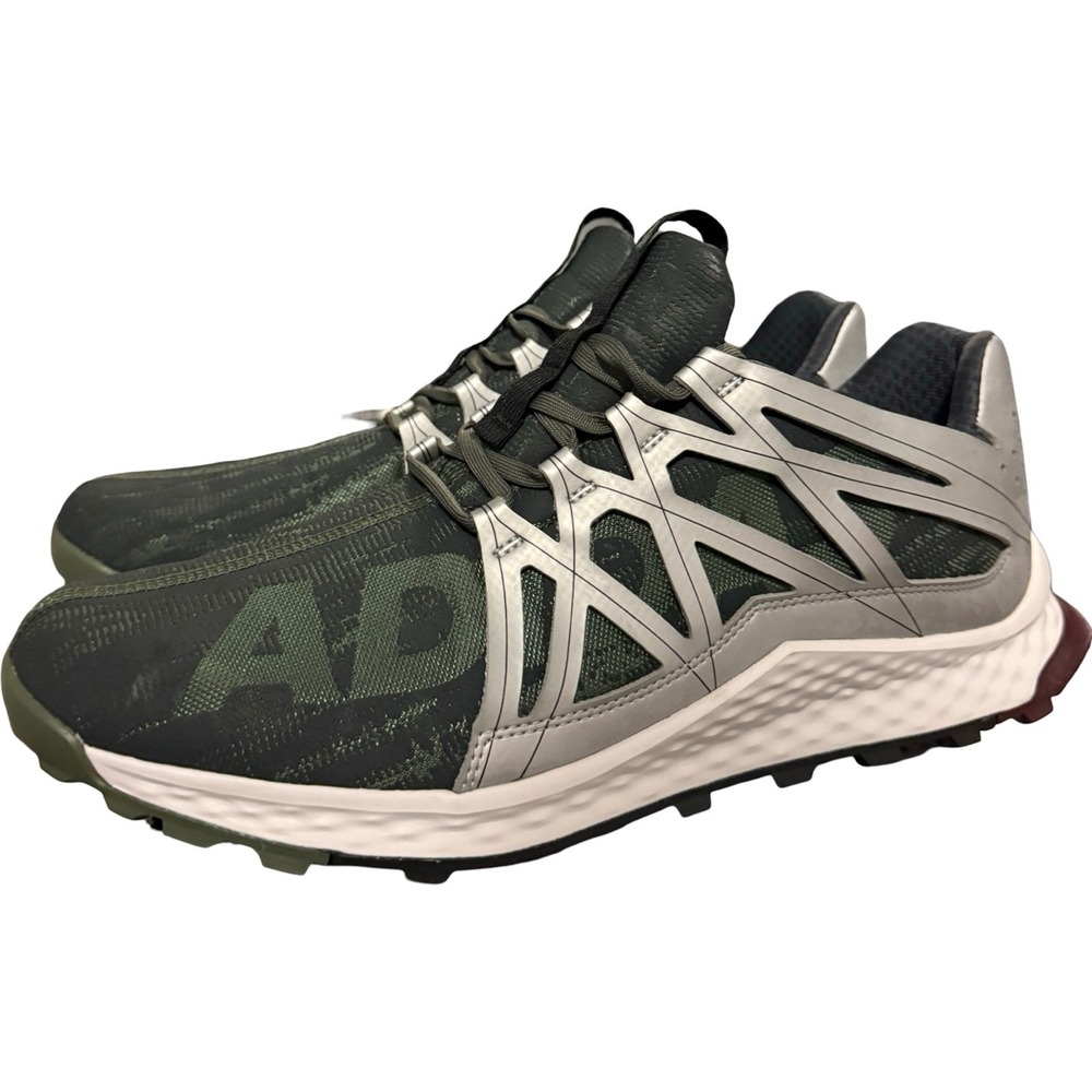 Adidas Vigor Bounce Trail Running Shoes Mens 12 Green Silver AQ7511 Low Top